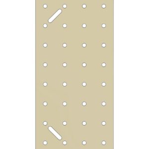 TF-Panel 80/40 V2 — blat modułowy MDF z siatką otworów i dwiema szczelinami mocującymi