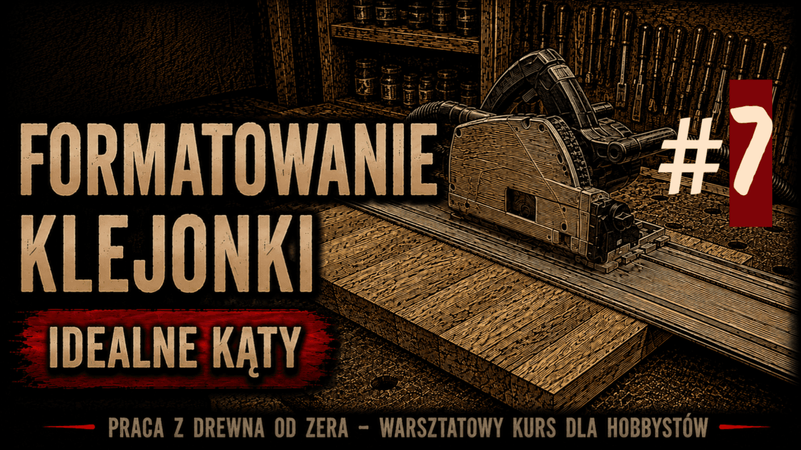 Formatowanie klejonki po klejeniu. Kąt prosty, przekątne i pierwsze cięcie
